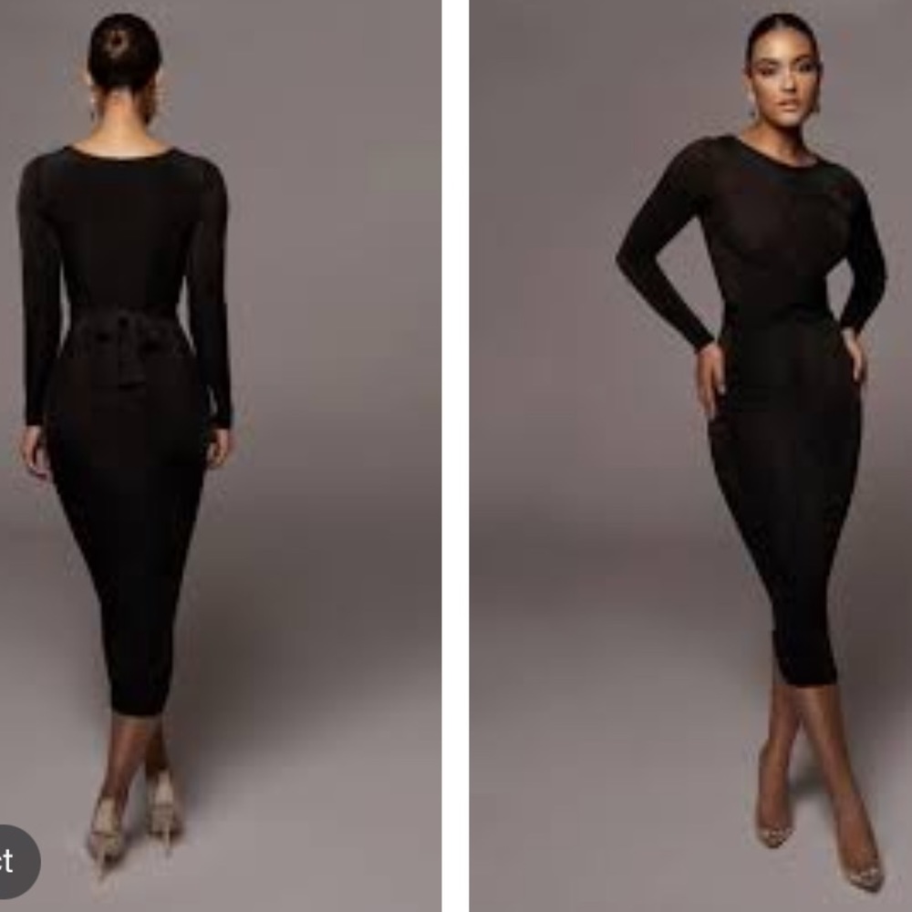 Black Vida Front Tie Dress